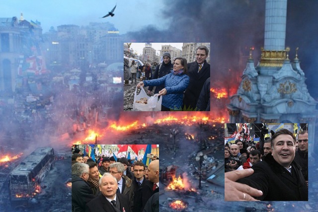 Зам госсекретаря США Виктория Нуланд и прочая иностранная сволочня хозяйничают на Майдане