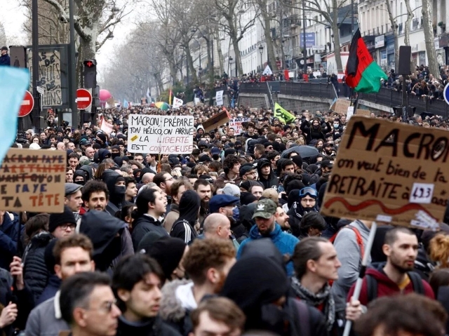 Мирная демонстрация во Франции