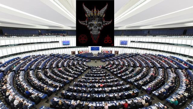 Дьявол во  главе заседания Европарламента